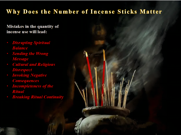 why the number of incense sticks matter