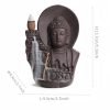 Antique Hand Carved Ceramic Buddha Backflow Burning Incense Holder