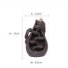 Antique Handmade Purple Clay Cascading Dragon Backflow Incense Fountain Burner