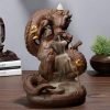 Antique Purple Clay Dragon Smoking Backflow Burning Incense Holder for Sale