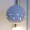 Best Carved Star with Moon Iron Glass Electric Dimmable Candle Lamp Warmer with Timer