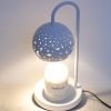 Best Carved Star with Moon Iron Glass Electric Dimmable Candle Lamp Warmer with Timer