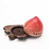 Best Chinese Peach Shaped Ceramic Coil Burning Incense Holder