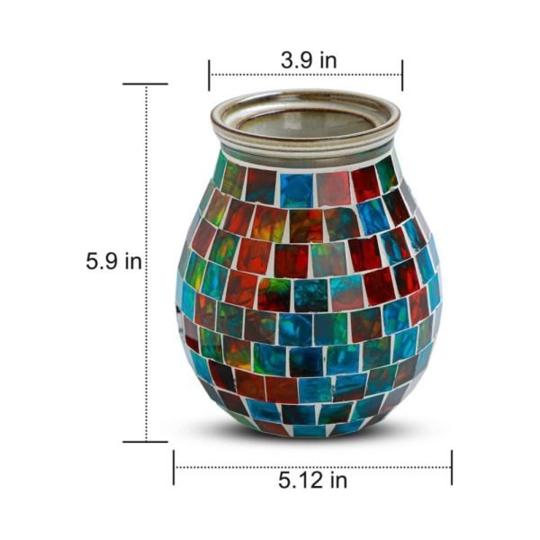 Best Colorful Mosaic Glass Electric Wax Candle Warmer for Home Decor