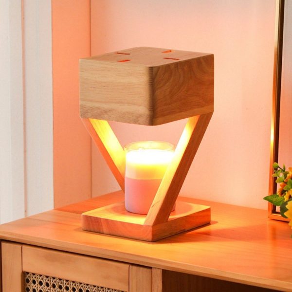 Best Creative Wood Electric Candle Wax Melter Light with Timer and Dimmer