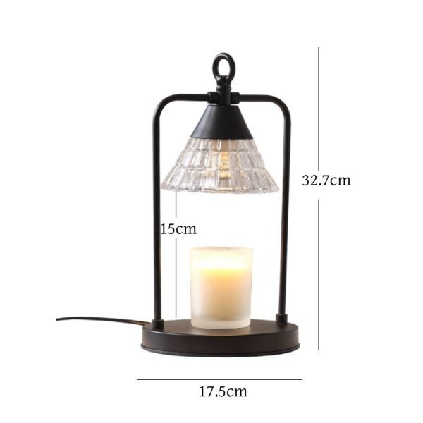 Best Decorative Metal Glass Electric Dimmable Candle Warmer Lantern with Timer