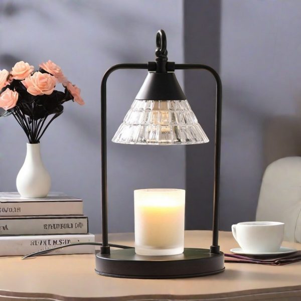 Best Decorative Metal Glass Electric Dimmable Candle Warmer Lantern with Timer