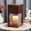 Best Decorative Wood Dimmable Electric Night Light Candle Warmer Lanterns