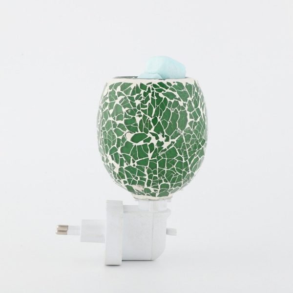 Best Green Mosaic Handmade Glass Night Light Electric Wall Plug In Candle Wax Heater