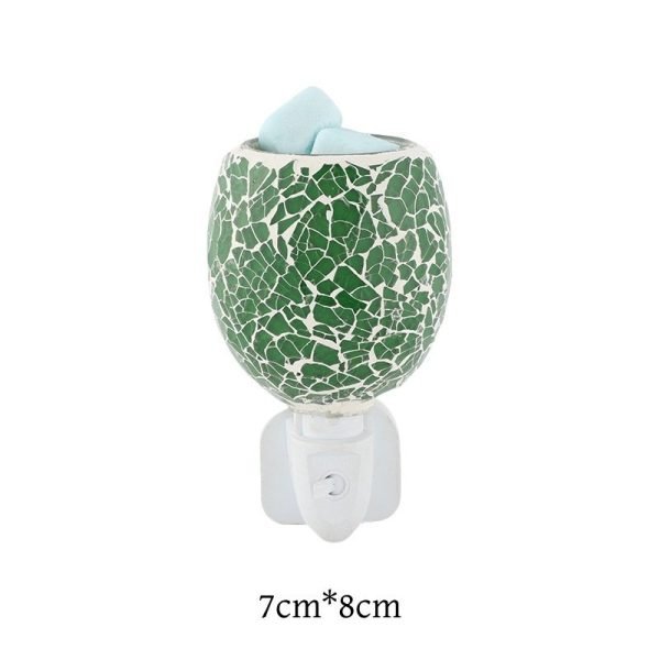 Best Green Mosaic Handmade Glass Night Light Electric Wall Plug In Candle Wax Heater