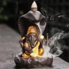Best Indian Ganesha Buddha Snake Ceramic Incense Fountain Back Flow Burner