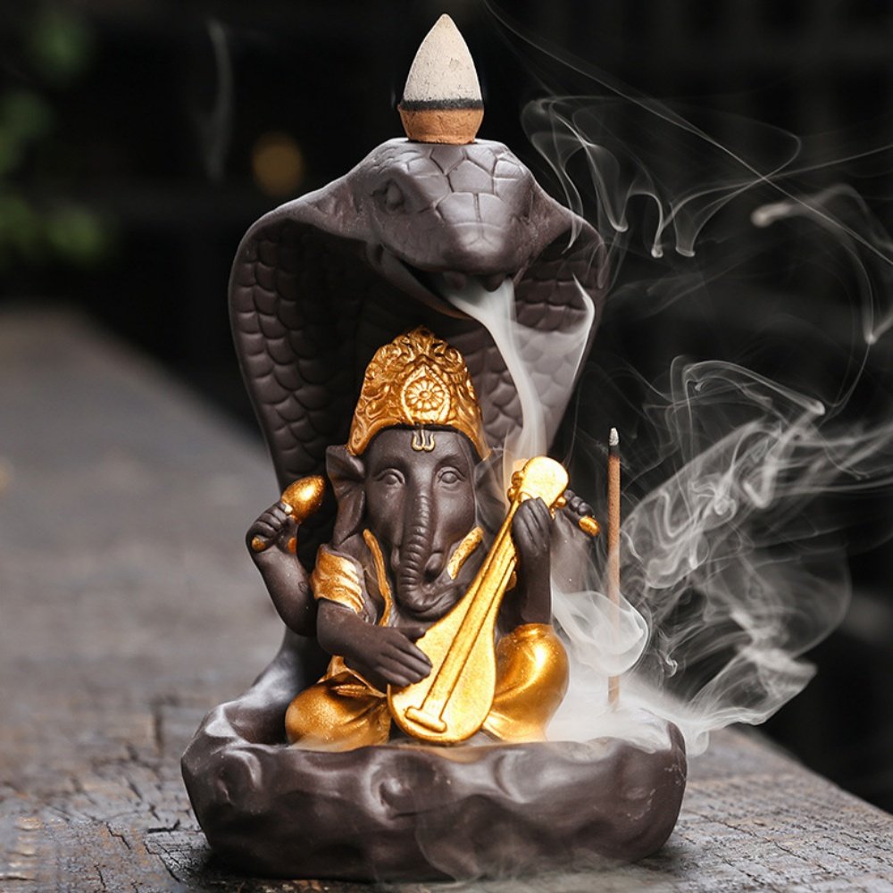 Best Indian Ganesha Buddha Snake Ceramic Incense Fountain Back Flow Burner Best Indian Ganesha Buddha Snake Ceramic Incense Fountain Back Flow Burner