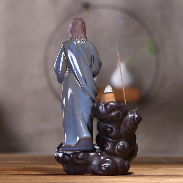 Best Jesus Ceramic Backflow Cascading Incense Burner Decoration