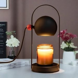 Best Metal Adjustable Electric Beside Table Lamp Aurora Candle Warmer Lantern with Timer
