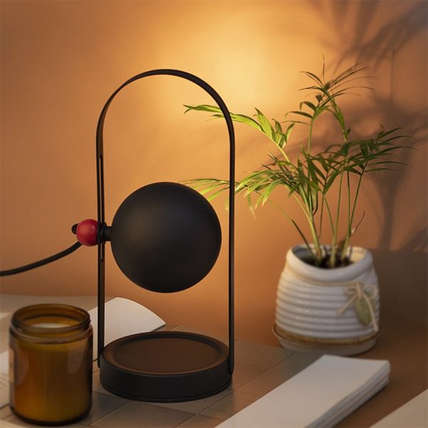 Best Metal Adjustable Electric Beside Table Lamp Aurora Candle Warmer Lantern with Timer