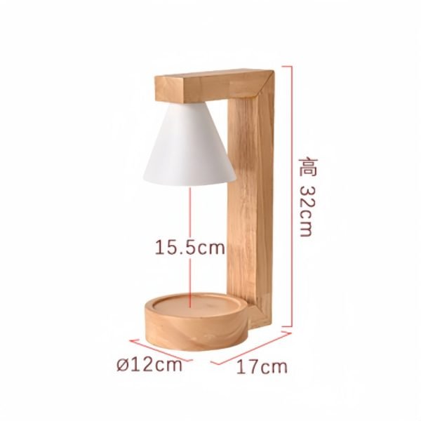 Best Metal and Wooden Dimmable Electric Night Table Lamp Candle Warmer Light with Timer