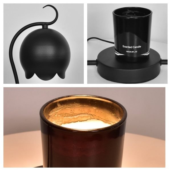 Best Modern Flower Timing Dimmable Electric Light Bulb Iron Candle Warmer Lamp