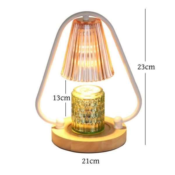 Best Modern Glass Dimmable Electric Candle Warmer Lanterns Wax Lights with Wooden Base