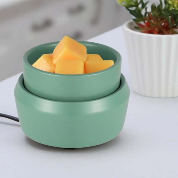 Best Modern Green Ceramic Electric Candle Wax Melter Warmer Plate for Home