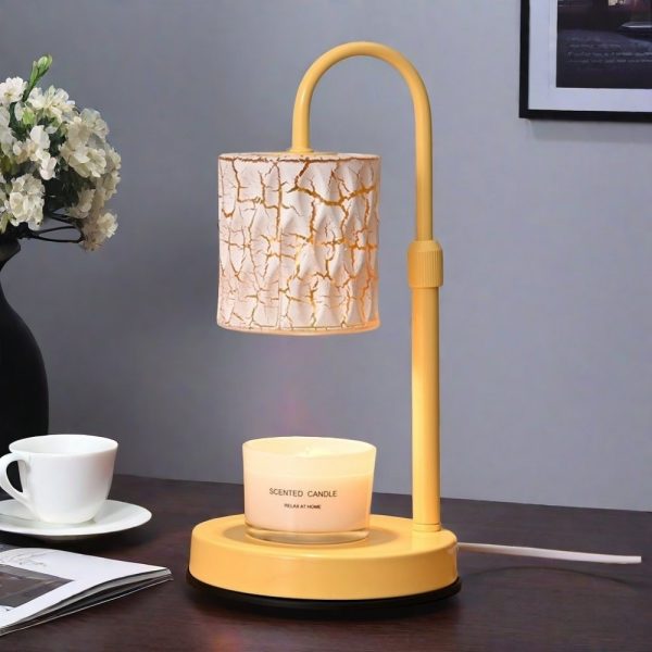 Best Modern Pink and Yellow Adjustable Glass and Metal Dimmable Electric Light Candle Warming Lamps