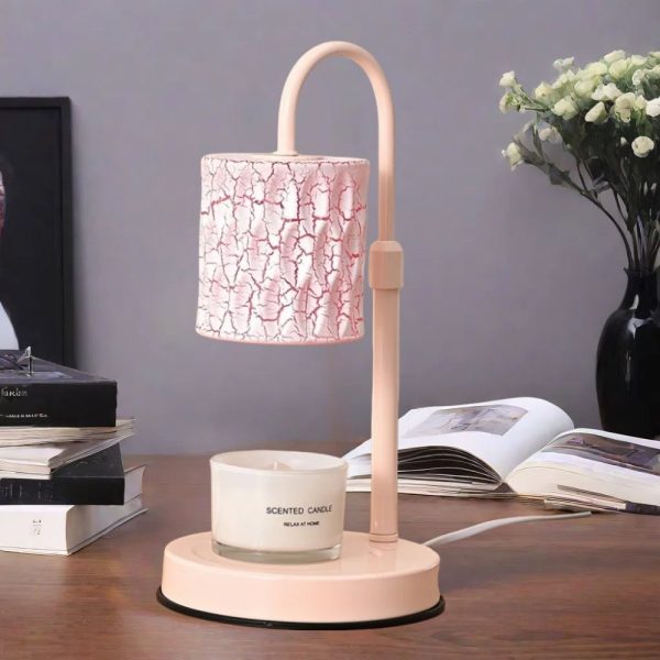 Best Modern Pink and Yellow Adjustable Glass and Metal Dimmable Electric Light Candle Warming Lamps