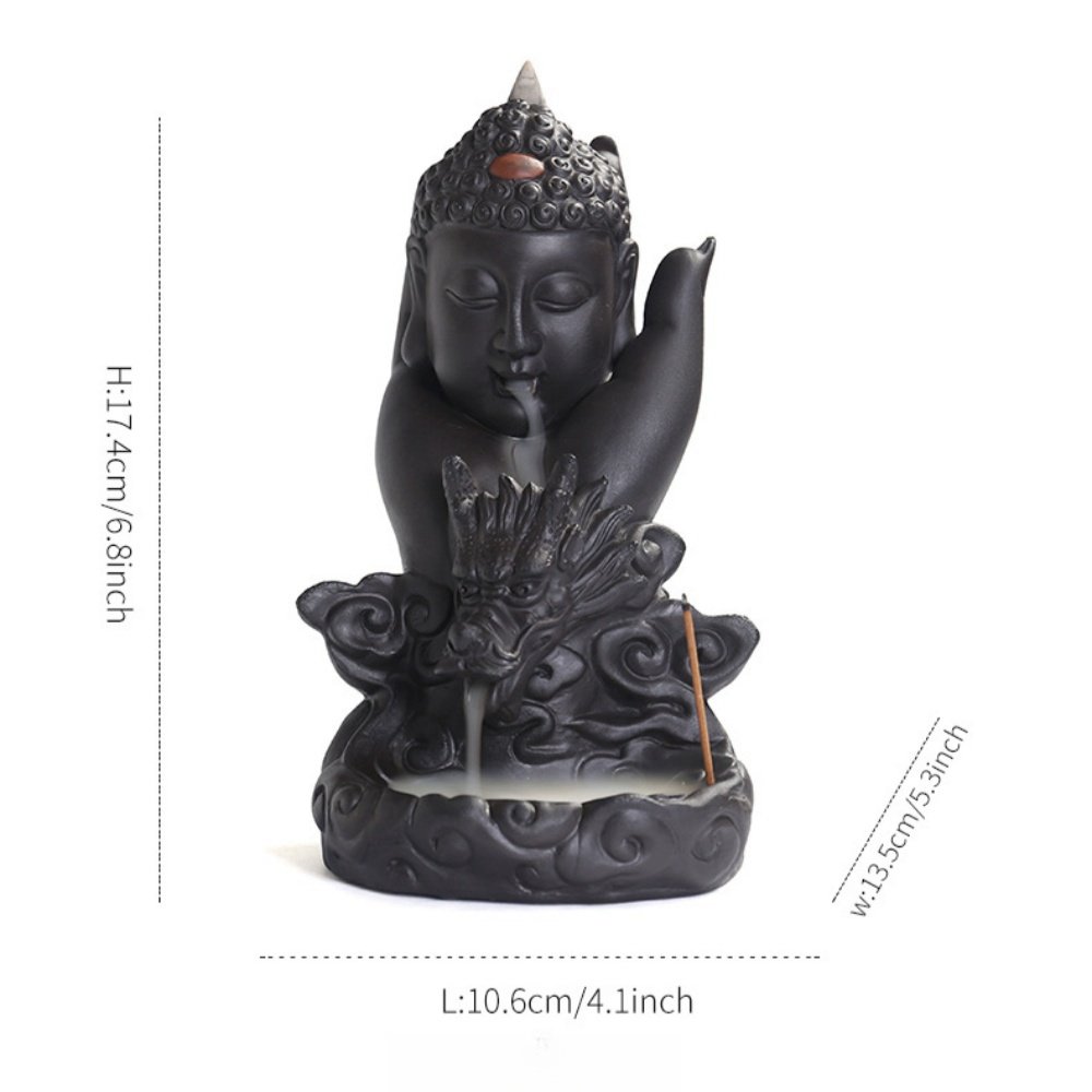 Best Purple Clay Buddha Hand with Dragon Incense Burner Backflow Holder Best Purple Clay Buddha Hand with Dragon Incense Burner Backflow Holder