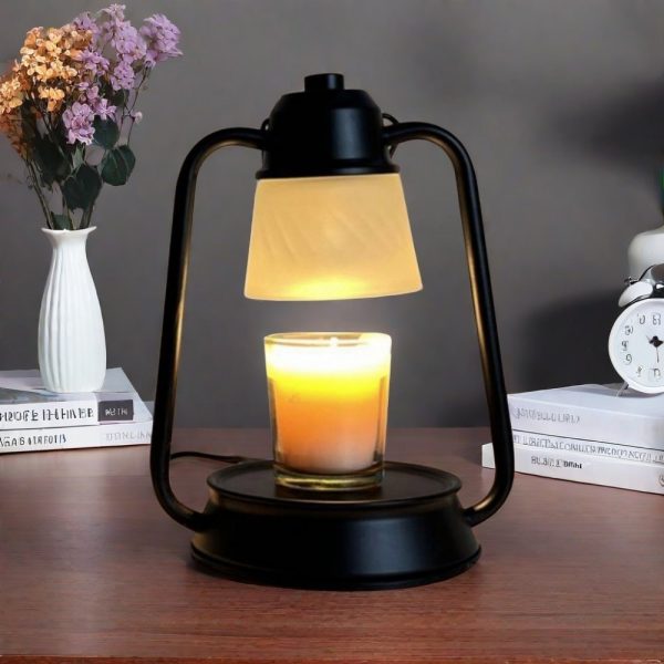 Best Vintage Black and White Metal Dimmable Hurricane Electric Candle Warmer Lanterns