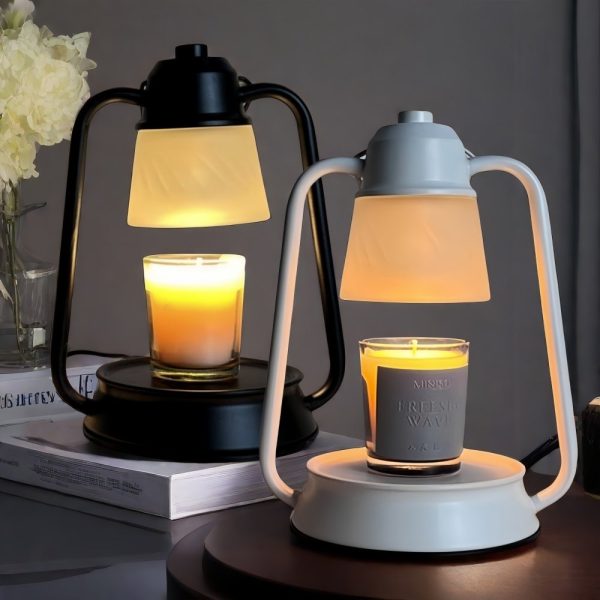 Best Vintage Black and White Metal Dimmable Hurricane Electric Candle Warmer Lanterns