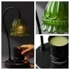 Best Vintage Green Flower Glass and Marble Dimmable Candle Warmer Lamp with Timer