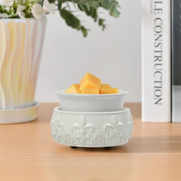 Best White Ceramic Electric Wax Candle Warmer Plate Fragrance Wax Burner Light