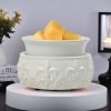 Best White Ceramic Electric Wax Candle Warmer Plate Fragrance Wax Burner Light