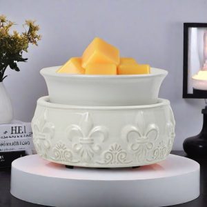Best White Ceramic Electric Wax Candle Warmer Plate Fragrance Wax Burner Light