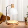 Best Wood Iron Adjustable and Dimmable Electric Candle Warming Table Lamp for Home Decor