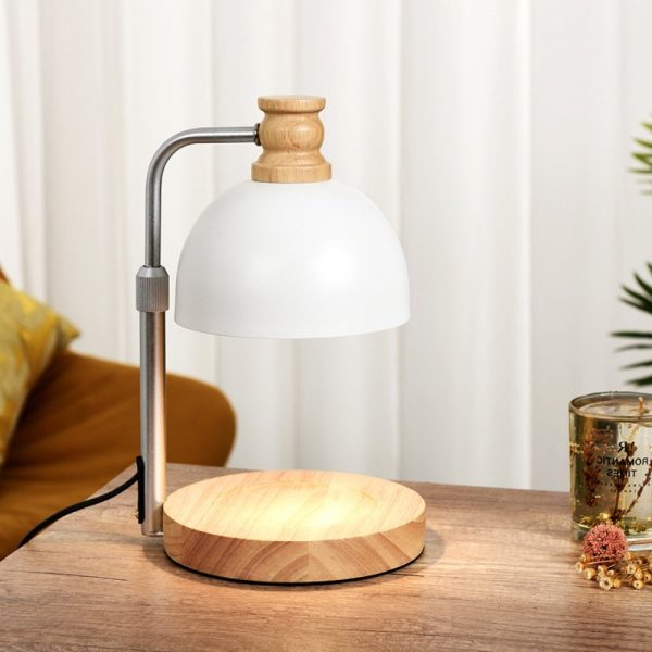 Best Wood Iron Adjustable and Dimmable Electric Candle Warming Table Lamp for Home Decor