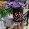 Black Butterfly Iron Night Light Electric Candle Wax Warmer Lamp Wall Plug in for Living Room
