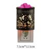 Black Butterfly Iron Night Light Electric Candle Wax Warmer Lamp Wall Plug in for Living Room