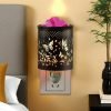 Black Butterfly Iron Night Light Electric Candle Wax Warmer Lamp Wall Plug in for Living Room