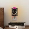 Black Butterfly Iron Night Light Electric Candle Wax Warmer Lamp Wall Plug in for Living Room