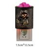 Black Iron Fox Electric Night Light Wall Plug In Candle Wax Warmer Oil Lamp