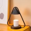 Black Iron Night Table Electric Candle Warmer Lantern Melting Wax Lamp with Timer
