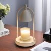 Black White and Bronze Metal Electric Dimmable Hurricane Electric Table Light Candle Warmer Lanterns