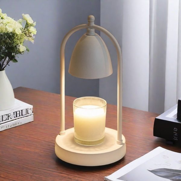 Black White and Bronze Metal Electric Dimmable Hurricane Electric Table Light Candle Warmer Lanterns