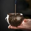 Black and Brown Chinese Ceramic Incense Burners Censer for Sticks