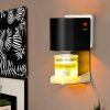 Black and White Alloy Plastic Electric Wall Candle Warmers Pluggable Fragrance Warmer Lamp