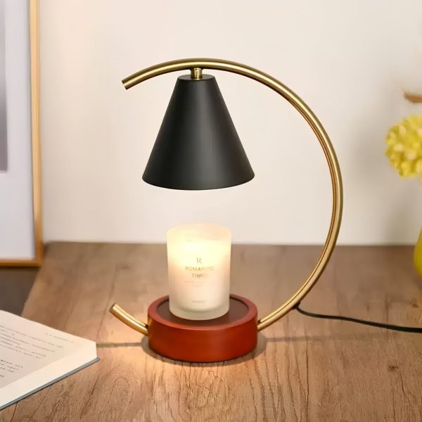 Black and White Metal Electric Candle Warming Lamps with Dimmer and Timer