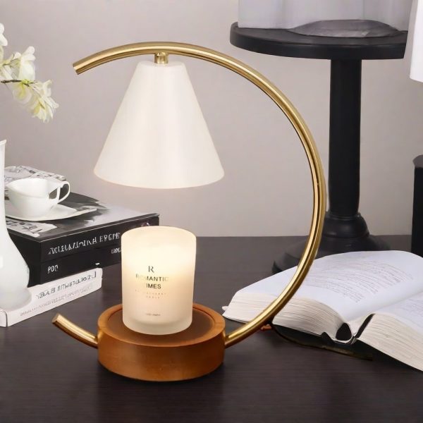 Black and White Metal Electric Candle Warming Lamps with Dimmer and Timer