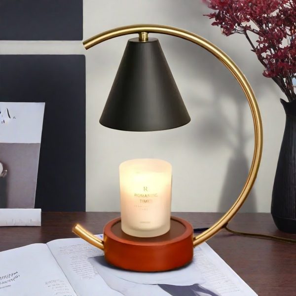 Black and White Metal Electric Candle Warming Lamps with Dimmer and Timer