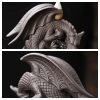 Black Glaze Ceramic Dragon Cascading Backflow Waterfall Incense Fountain Burner Holder