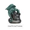 Blue and Green Ceramic Dragon Cascading Waterfall Fountain Incense Backflow Holders