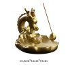 Ceramic Golden Dragon Backflow Incense Burner Waterfall Holder